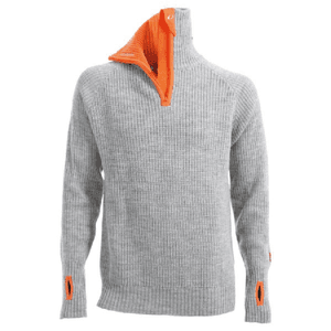 Hovedbilde Rav sweater w/zip Grey Melange/Coral Rose